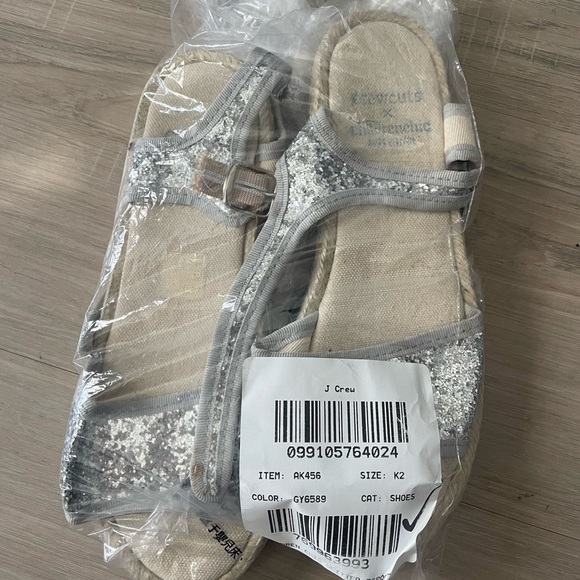 J Crew Girls' Childrenchic® glitter espadrille sandals AK456 - Picture 2 of 2